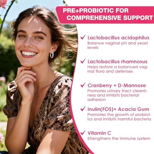 ZEBORA Probiotics for Women, Vaginal Probiotic with Cranberry, Organic Prebiotics, D-Mannose, & Vitamin C - Support Urinary Tract Health, Vaginal pH, & Gut Health - Gluten Free, 90 Vegan Capsules - Thumbnail 5