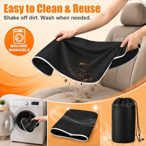 KIGEMOS Back Seat Cover, Waterproof Non-Slip Bench Seat Protector for Cars - Thumbnail 6