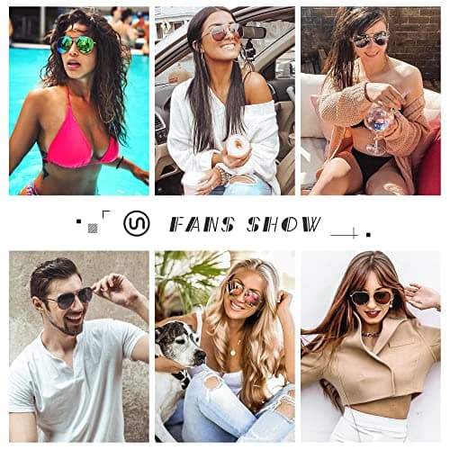 SUNGAIT Women's Lightweight Oversized Aviator Sunglasses - Mirrored Polarized Lens Classic Style - Thumbnail 3
