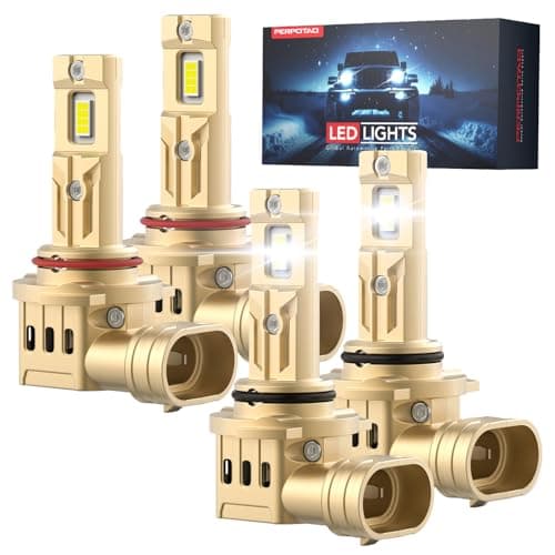 PERPOTAO Ultra-Brightness, 60,000H Lifespan, 1:1 Halogen Mini Size, 6000K White, IP68, Plug-and-Play, 4-Pack - Image 1