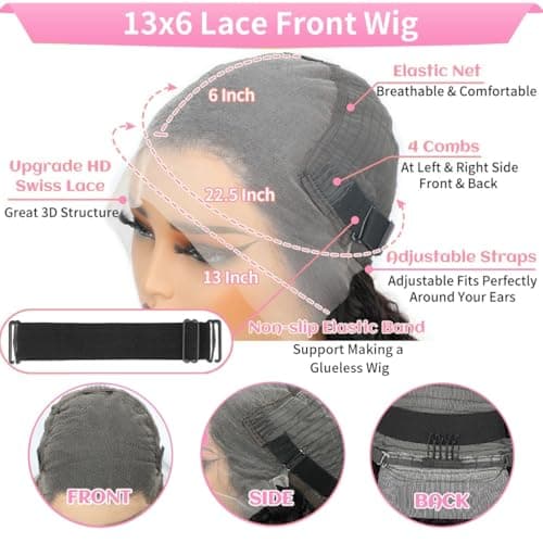 SUMT 28 Inch Body Wave Lace Front Wigs Human Hair 13X6 HD Lace Frontal Wigs 200% Density Pre Plucked Glueless Wigs Human Hair For Women HD Lace Frontal Wig Human Hair With Baby Hair - Thumbnail 4