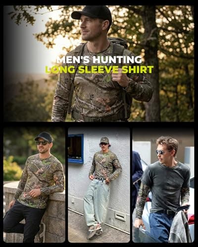 ARRIS Ghost Veil Camo Hunting Long Sleeve Shirt for Men – Lightweight Stretchable Elastic Shirt, UV Sun Protection & Cooling Breathable for Hunting Hiking Fishing Camping - Thumbnail 4