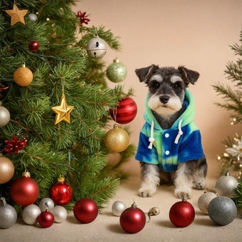 Mklhgty Tie Dye Dog Hoodie, Winter Coat for Small Dogs - Ultra-Soft Adjustable Warm Hood, Breathable Comfort Fabric for Daily Use - Thumbnail 6
