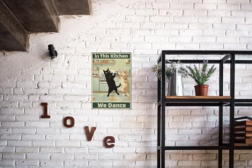 Carastora Funny Cat Kitchen Wall Decor – Vintage Metal Tin Sign for Home, Cafe, or Bar, Retro Cooking Theme Wall Art, 12x8 Inch - Thumbnail 4