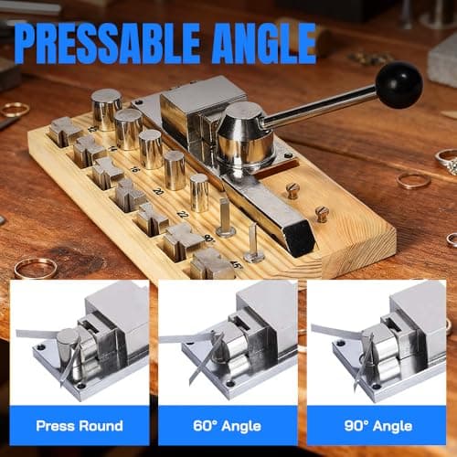 Lakimi Ring Bending Tool - Ring Bender Machine with Metal Dies Ring Making Tool, Ring Measurement Tool, Multi-Functional Jewelry Making Tool B05 - Thumbnail 3