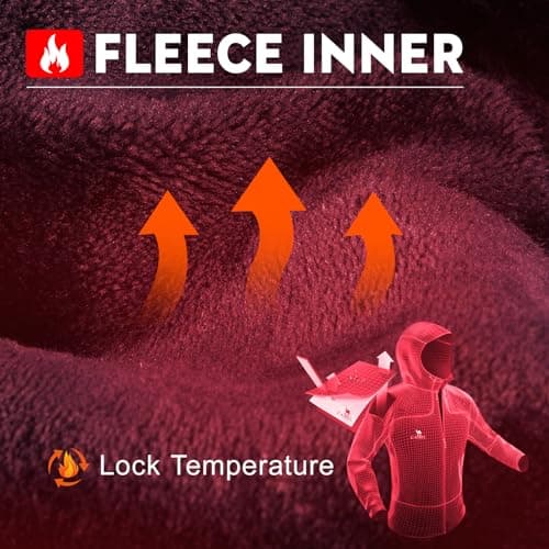 CAMEL CROWN Men's Winter Coat Waterproof Ski Jacket Fleece Lined Windproof Raincoat for Snow Outdoor Hiking Mountain - Thumbnail 3