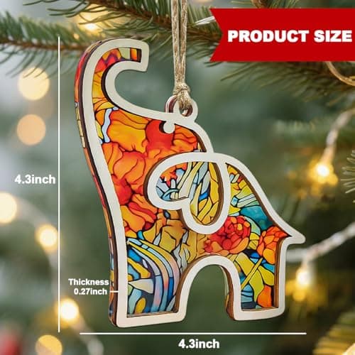 Best Friend, Friendship Elephant Ornament with Story Card, Elephant Gifts for Women, for Women, Sister, Bestie, Unique Friendship Christmas Ornaments - Thumbnail 5