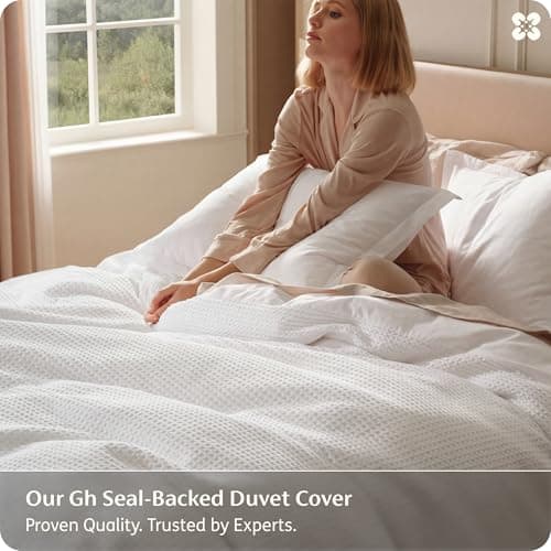 Bedsure Cotton Duvet Cover California King Size - 100% Cotton Waffle Weave Coconut White Duvet Cover, PureWoven Textured Breathable Bedding Comforter Cover for All Season, 1 Duvet Cover Only 104"x98" - Thumbnail 2
