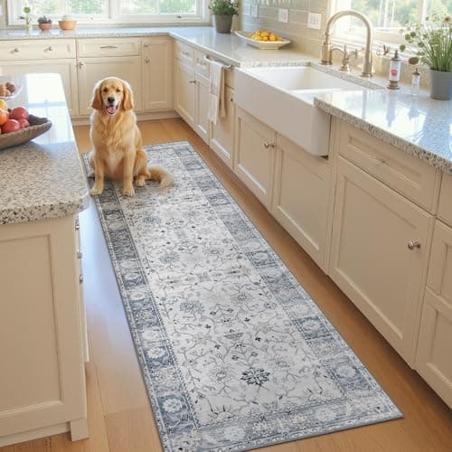 GRANNY SAYS Rug Runners for Hallways Non Slip, 2.6x8 Washable Runner Rug with Rubber Backing, Soft Low Pile Faux Wool Rug, Vintage Carpet Runners Rugs for Kitchen, Entryway, Living Room, Bathroom - Thumbnail 4