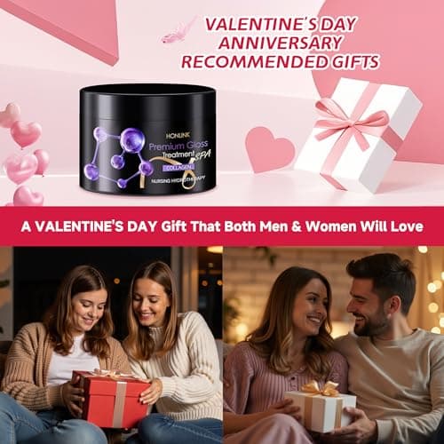 HONLINK Collagen Hair Treatment Deep Repair Conditioning Argan Oil Collagen Hair Mask Essence for Dry Damaged Hair All Hair Types 300ml (1 bottle) - Thumbnail 6