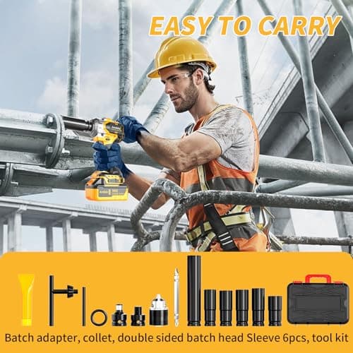 Aredale Cordless Impact Wrench, Brushless Motor 450N.m (380Ft-lbs), 1/2 Inch cordless Impact Gun with 2 x 4.0Ah Battery, 6 Sockets Electric Impact Wrench for Car/DIY Furniture/Home - Thumbnail 6