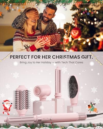 5 in 1 Hot Air Styler Wrap - High-Speed Hair Dryer, Volumizing Brush with Auto Curlers, Fast Drying & Frizz-Free Styling Straightening, No Heat Damage, Includes Travel Bag, Gift for Women - Thumbnail 5