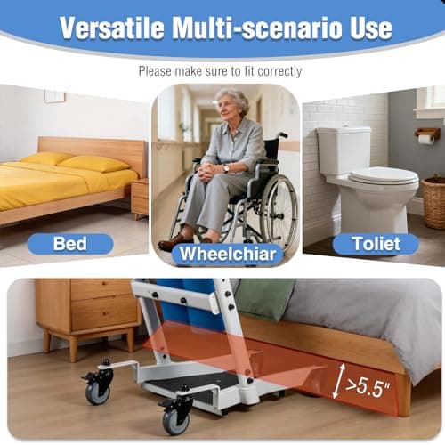 Sit to Stand Lift for Elderly with Wheels, One-Step Stand Assist Aid, Muscle Building, Patient Lift Transfer Chair for Home Care, Elderly Lift Assist Devices for Seniors Adults Disabled, 400 lbs - Thumbnail 6