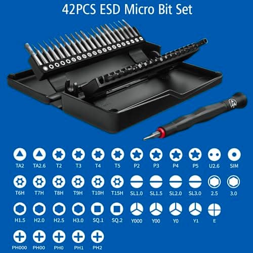ZEITE 42 Piece ESD Micro Precision Screwdriver and Bit Set,Professional Repair Tool Kit for Laptops,Drones,Hard Drives,Gaming Consoles,Cameras,Watches,and Other Precision Devices - Thumbnail 2