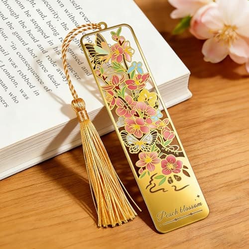 HOMTEK 3pcs Metal Flower Bookmarks with Tassel, Goden Hollow Butterfly Theme Book Marks for Reading Women, Cute Book Markers for Book Lovers Writers Readers Teens Women Teachers Students (Style B) - Thumbnail 6