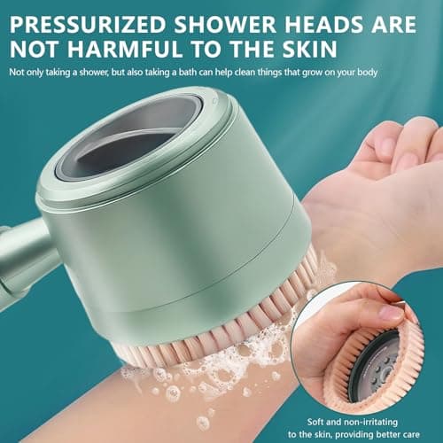2026Version Turbocharged High Pressure Filtered Shower Head with Handheld & Outlet Soft Brush - 6 Spray Modes, 5-Stage Filtration System, 59" Hose - Chlorine & Hard Water Filter (8 filter cartridges) - Thumbnail 5
