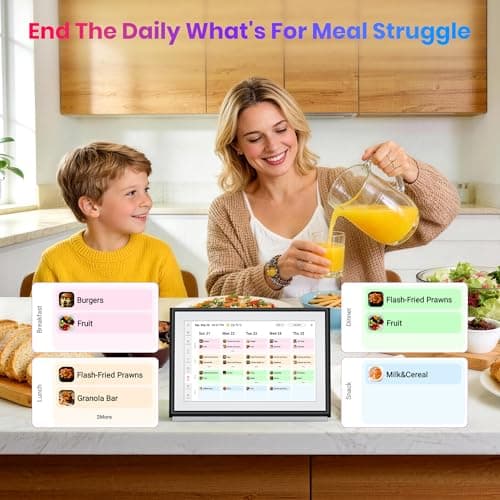 BIGASUO 10.1" Digital Calendar, Smart Touchscreen Interactive Display, Electronic Organizer for Monthly, Weekly & Daily Agenda, Chore Chart, Meal Planner, To Do List, Family Schedules, Picture Frame - Thumbnail 5