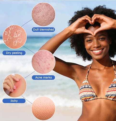 UJFQBH African Net Sponge 2-Pieces, Authentic Exfoliating Body Scrubber for Shower & Bath, Deep Cleansing Lather for Dead Skin Removal, Back Scrubber for Women & Men (Rose Red & Purple) - Thumbnail 6