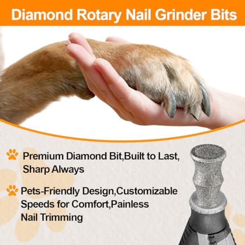 Diamond Rotary Pet Nail Grinder Bits Dog Nail Grinder Replacement Head -5PCS 1/8" Replacement Grinder Wheel for Animals Nail Care(Mixed) - Thumbnail 4