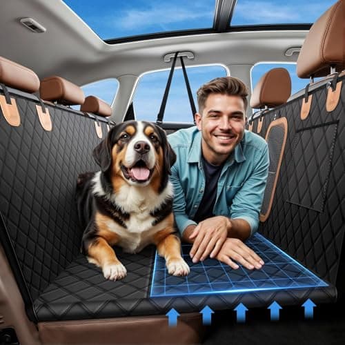 A-Pce 600D Heavy Duty Dog Car Seat Cover for Back Seat,2025 Upgraded Hard Honeycomb Bottom Back Seat Extender for Dogs- Holds 600lbs,Waterproof Scratch Proof Nonslip Dog Hammock for SUV - Image 1