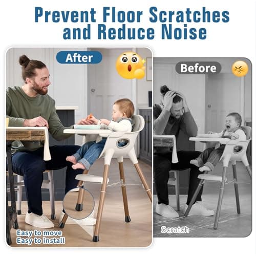 Nxoizam Chair Leg Floor Protectors Medium 24PCS,Silicone Chair Leg Protectors for Hardwood Floors Round Chair Leg Caps/Covers Prevent Scratches Reduce Noise.Black (Fit:15/16~1-2/16) - Thumbnail 5