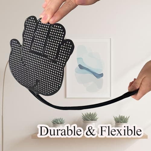 Fly Swatter Heavy Duty for Indoors – Hand-Shaped Flyswatter with Non-Slip Grip, Flexible 3-Pack Bug Swatters for Kitchen, Patio & Living Room - Thumbnail 3