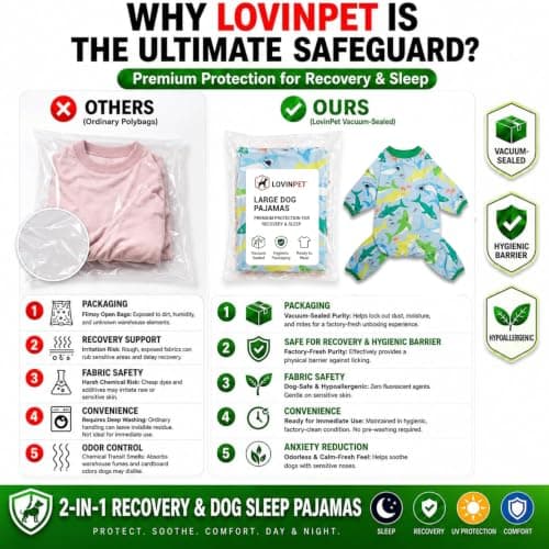 LovinPet Surgical Recovery Shirt for Large Dogs, Undershirt for Dog Coats, Lightweight Stretchy Knit Dog Onesie, Big Bites Turquoise Print, Pitbull Shirt, UV Protection,Stop Shedding for Dogs, 3XL - Thumbnail 3