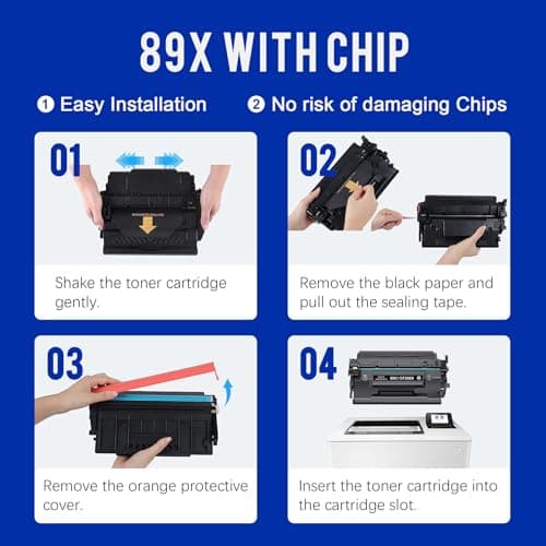 Valinkso CF289X 89X 89A Black Toner Cartridge (with Chip 1,0000 Pages) Compatible for HP 89X CF289X CF289A 89A for Enterprise M507n M507dn M507x M507dng MFP M528dn M528f M528c M528z M507 M528 Printer - Thumbnail 6