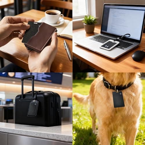WISWIK 2PCS Mini Wallet Tracker Card - Smart Location, IP68 Waterproof, iOS Compatible, Portable Anti-Loss - Thumbnail 2