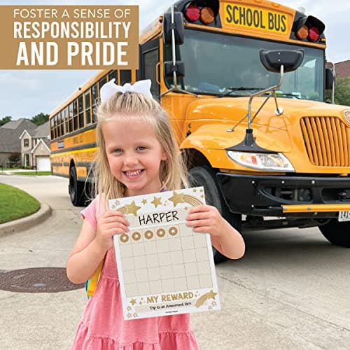 Sticker Chart for Kids Behavior at Home & Classroom - 25 Reward Chart for Kids Incentives, Gold Star Sticker Sheets, Star Incentive Charts for Classroom Must Haves - Thumbnail 3