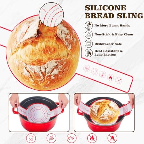 Complete Sourdough Starter Kit, 9 Inch Bread Proofing Basket, 24 Oz Sourdough Starter Jar Kit, Sourdough Bread Baking Supplies, Sour Dough Starter Kits for Beginners Home Bakers Wife Mom - Thumbnail 5