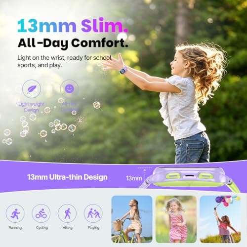 LAGENIO K9 Smart Watch for Kids with GPS Tracker, AI Voice & Video Call,1.78" AMOLED, 4G Smartwatch with SOS, Parental Controls, School Mode, IP68 Waterproof Kids Smartwatch for Teens Ages 3 and Up - Thumbnail 3