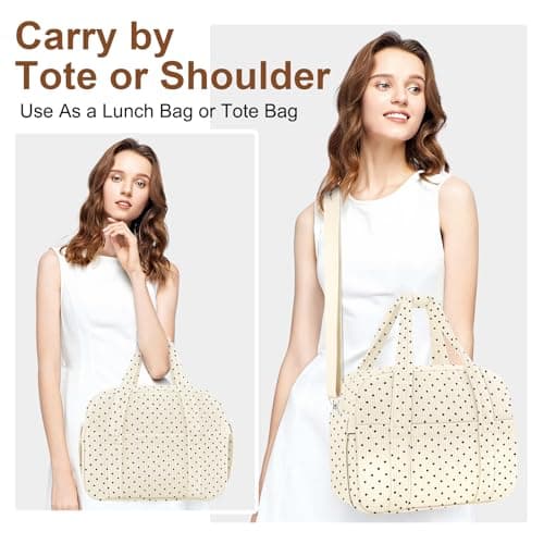 KUBYA Corduroy Lunch Box Lunch Bag for Women Adults Men, Cute Insulated Work Reusable Leakproof Simple Large Lunch Boxes Tote Bag Adults Cooler Bag, with Shoulder Strap - Thumbnail 6