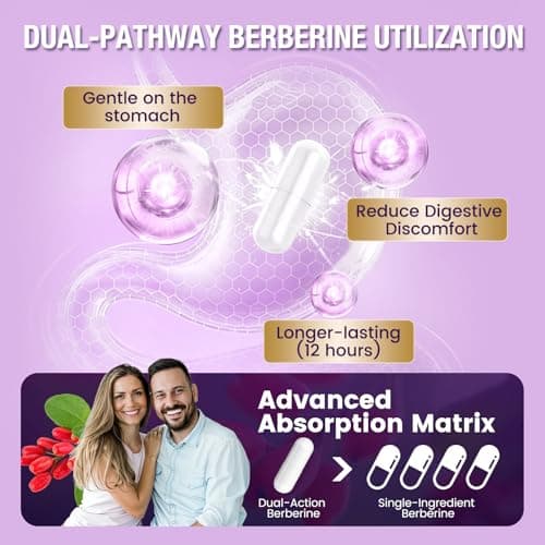 NATURE TARGET Berberine Supplement 1500mg, Higher Absorption Berberine HCL Complex with Citrus Bergamot - Supports Gastrointestinal & Immune, Non-GMO, 120 Capsules - Thumbnail 3