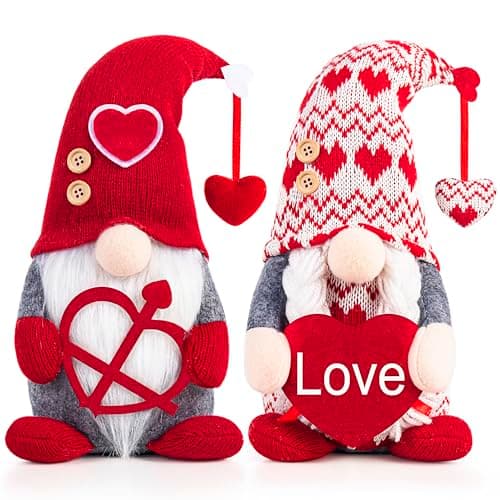 LEKSON Gifts for Mom, Handmade Plush Gnome with Love Heart, Mother’s Day Spring Home Decor for Grandma, Nana, or Mother-in-Law - Image 1