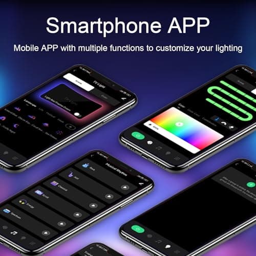 MIHEAL TV LED Backlight with AR Sensor,9.84FT RGB Strip Lights for 32-50 inch PC, TV & Monitor, Smart TV Lights Behind that Sync with Screen, Compatible with App Music Sync, for Gaming Room - Thumbnail 6