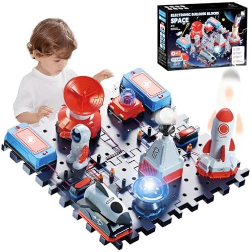 STEM Circuit Kit for Kids Ages 6+, 32PCS Electronics Exploration Kit with 150+ Creative Projects for Home & School Learning, Educational Physics Science Toy Gift for Boys Girls