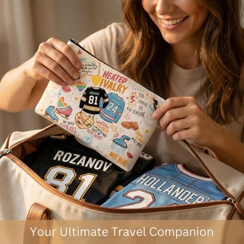 MALOWON Heated Merch Makeup Bag for Ilya and Shane Fans,Travel Cosmetic Bag, Im Coming to the Cottage Make up Bag Gifs - Thumbnail 2