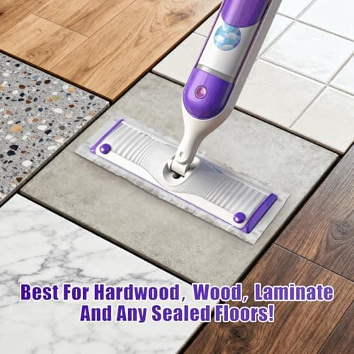 10 Pack Disposable Mopping Pads Refills for Swiffer PowerMop Multi-Surface & Wood Mops, Spray Clean Pads Replacement for Floor Cleaning（Purple Without Handle） - Thumbnail 3