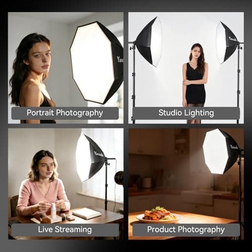 Yanuoda Softbox Lighting Kit 20"x20" - Photography Studio Light with Stepless Remote, Adjustable LED Soft Box for YouTube Video Recording, Streaming, Product Photography & Zoom - Thumbnail 6