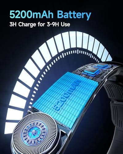 Bearwind Neck Fan, 3 Turbo Portable Fans with Neck Support, 4 Speed & LED Display, 5200mAh Rechargeable Personal Fan, Hand-Free Wearable Bladeless Cooler, Gift for Travel Birthday, Men, Women - Thumbnail 6