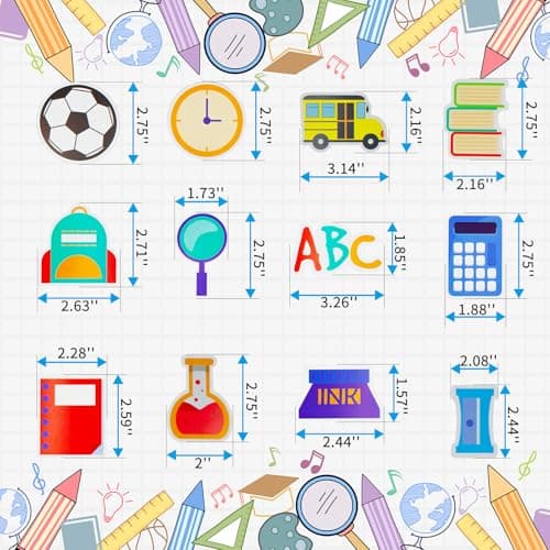Oeyliz Back to School Cupcake Toppers 36 PCS First Day of School Cupcake Cake Decorations Welcome Party Decorations Back to School Cupcakes Toppers Classroom Party Supplies - Thumbnail 6
