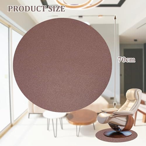 Recliner Pads for Hardwood Floors, Under Chair Mat Floor Protector, Keep Furniture from Sliding, Rubber Mats for Rocking Chair, Floor Furniture Pads 27.5in - Thumbnail 2