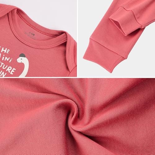 Baby Newborn Layette 10-Piece Set Cotton Bodysuits Long Sleeve Pants Sets Baby Boys Girls Toddler Unisex Baby Gift Sets Cute Animal for 9 12 Months - Thumbnail 6