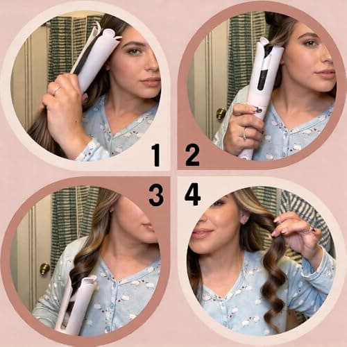 VAV Automatic Curling Iron 1.25” Rotating Hair Curler for Long/Medium Hair,Large Barrel Curling Wand with Dual Voltage,3 Heat Settings,Auto Shut-Off(Beginner Friendly) - Thumbnail 5