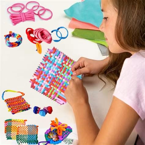Kaaper Weaving Loom Kit for Beginners Adults, Loom Kit with 192pcs Loops DIY Arts and Crafts for Girls and Boys, Potholder Loom Knitting kit for Beginners (Weaving Loom Kit) - Thumbnail 3