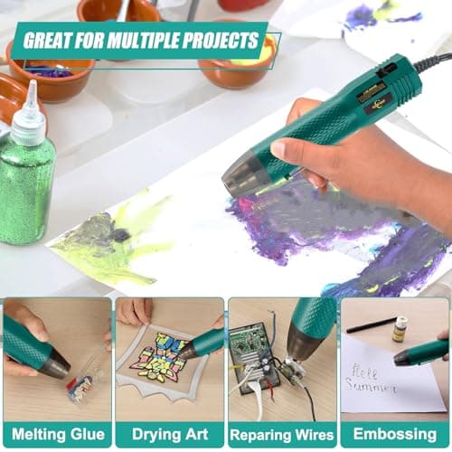 350W Heat Gun 2-Temp 392°F/662°F Hot Air Gun for Crafts & Shrink Tubing - Thumbnail 5