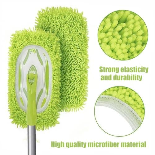 Wzxlj.Y 6 Pack Reusable Mop Pads Refill Compatible with Swiffer Sweeper Mop, Microfiber Wet Mopping Cloths for Floor Cleaning, Ideal for Home Cleaning Washable Floor (Green-6 Pack) - Thumbnail 4