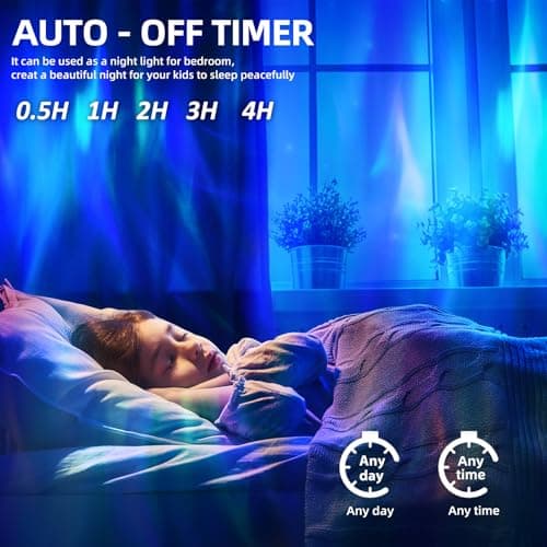 Pedica Northern Lights Projector, Aurora Projector Birthday Gifts for Women Gifts for Teenage Girls Boy, Galaxy Projector for Bedroom (White with 7 Lights) - Thumbnail 3