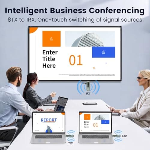 HDMI Wireless Transmitter and Receiver, 4k Decoding 1080P@60Hz Output HD Wireless Video Streaming Transmitter with Status Indicator for TV Box/Camera/PC/Projector, Low Latency (Green) - Thumbnail 4